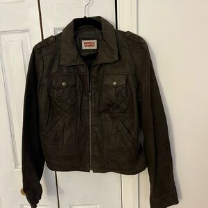 Brand New Levi's Women's Dark Brown Genuine Leather Jacket